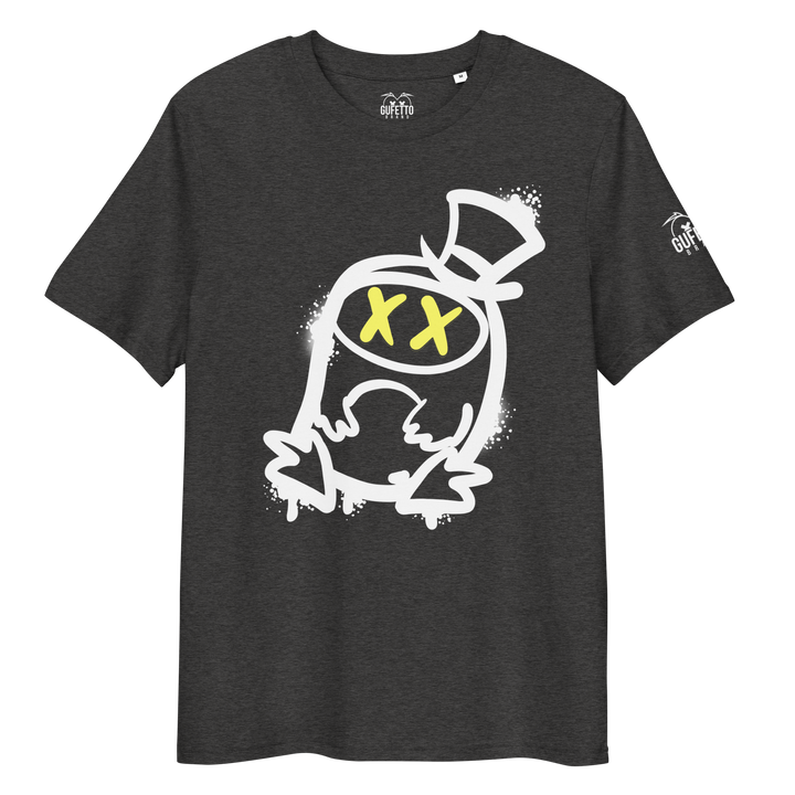 Maglietta in cotone organico unisex GUFETTO 2 BIANCO OCCHI GIALLI - Gufetto Brand 