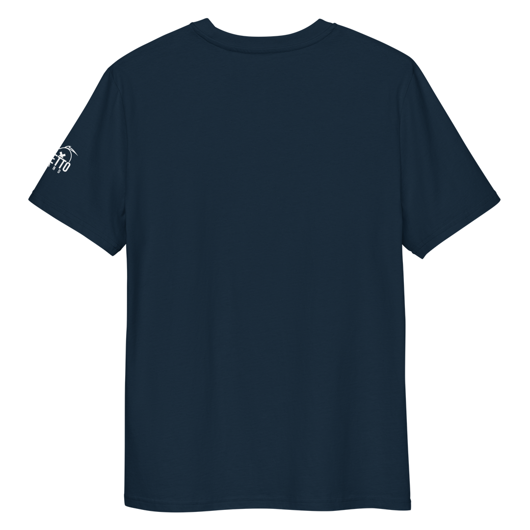 Maglietta in cotone organico unisex GUFETTO 2 BIANCO OCCHI ROSSI - Gufetto Brand 