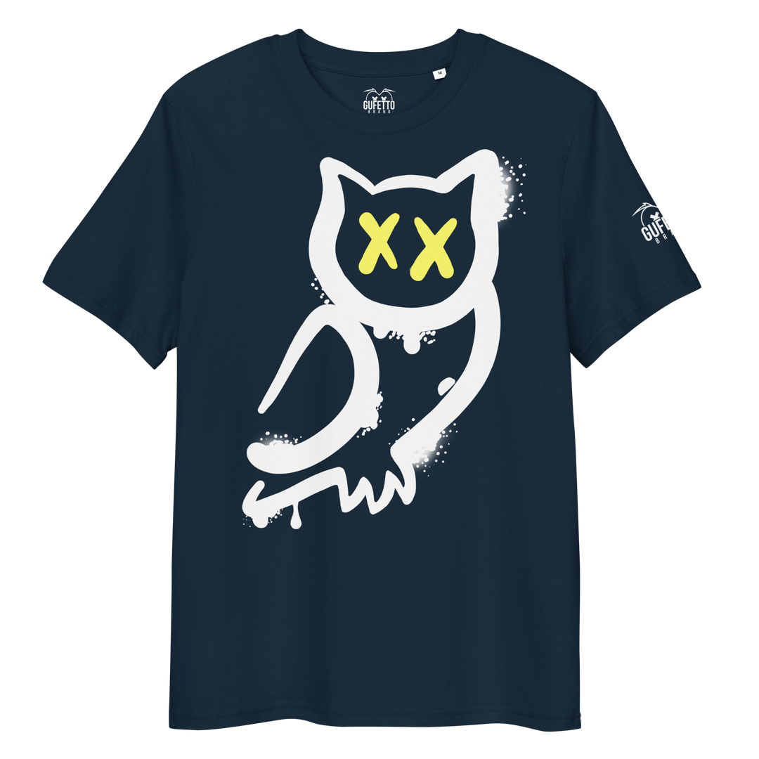 Maglietta in cotone organico unisex GUFETTO 1 OCCHI GIALLI - Gufetto Brand 