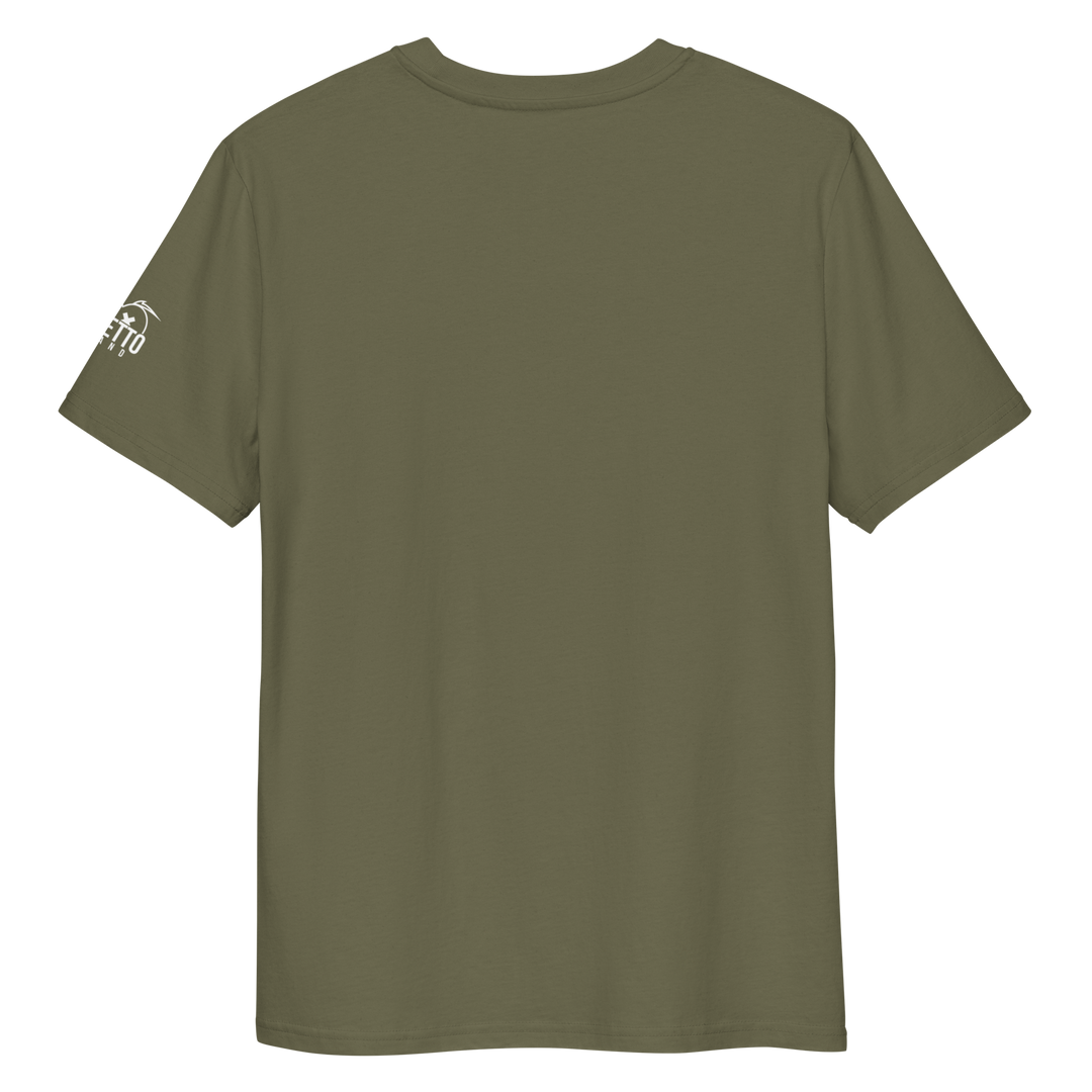 Maglietta in cotone organico unisex GUFETTO 1 BIANCO OCCHI ROSSI - Gufetto Brand 