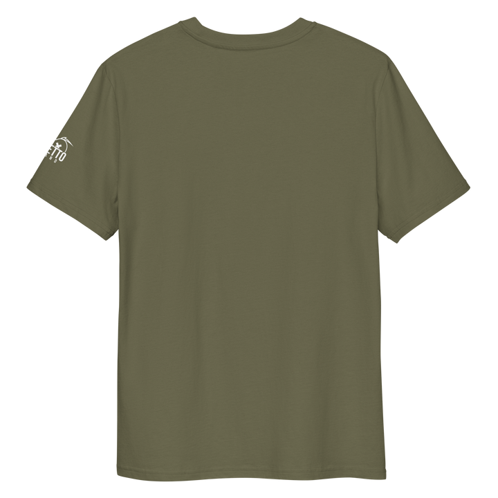 Maglietta in cotone organico unisex GUFETTO 1 BIANCO OCCHI ROSSI - Gufetto Brand 