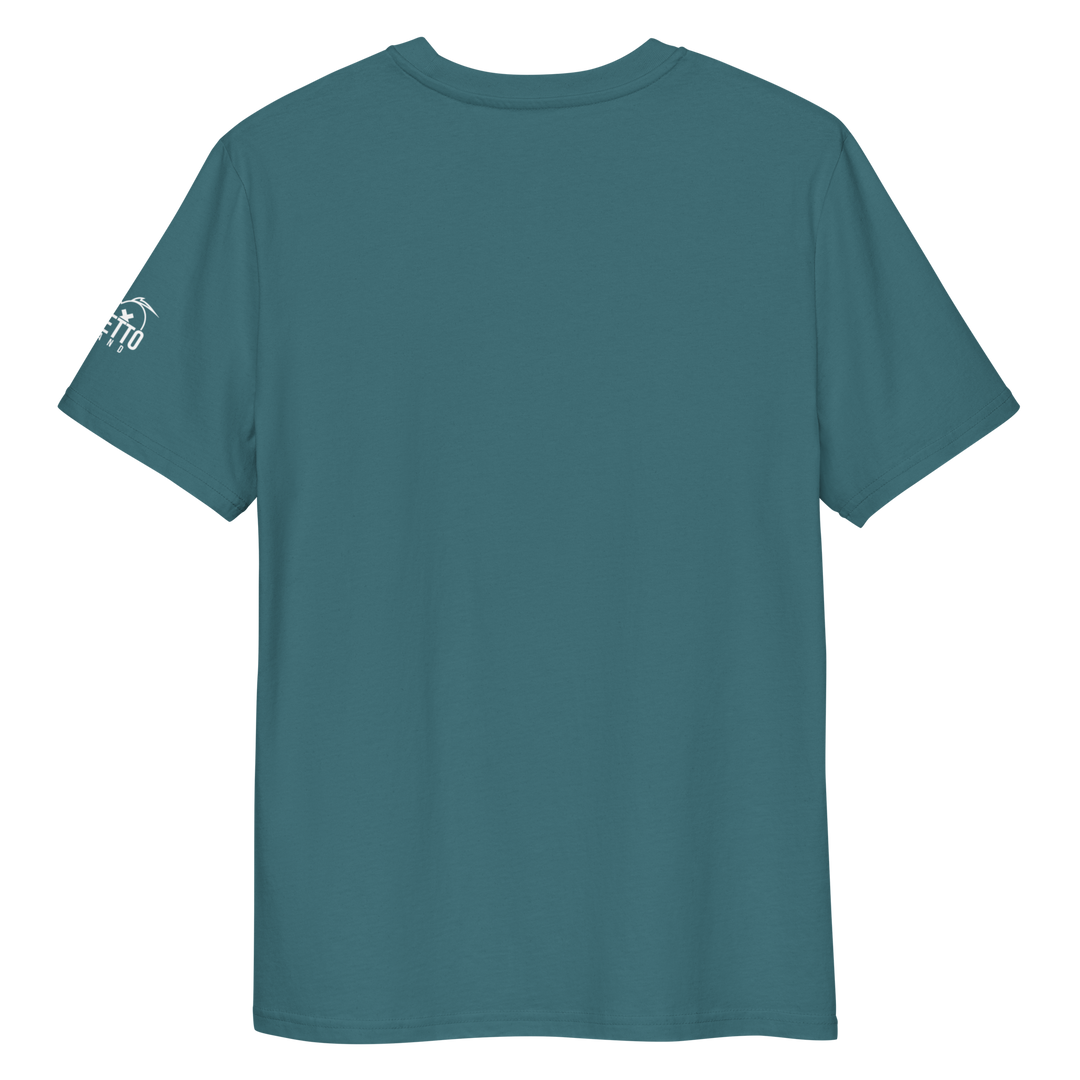 Maglietta in cotone organico unisex GUFETTO 1 BIANCO OCCHI ROSSI - Gufetto Brand 