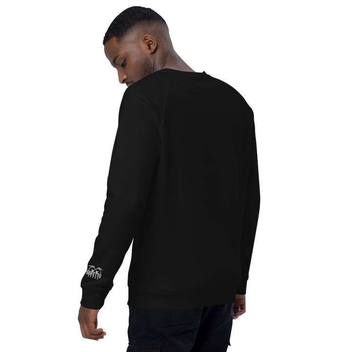 Felpa raglan in tessuto organico unisex GUFETTO OCCHI BIANCHI - Gufetto Brand 