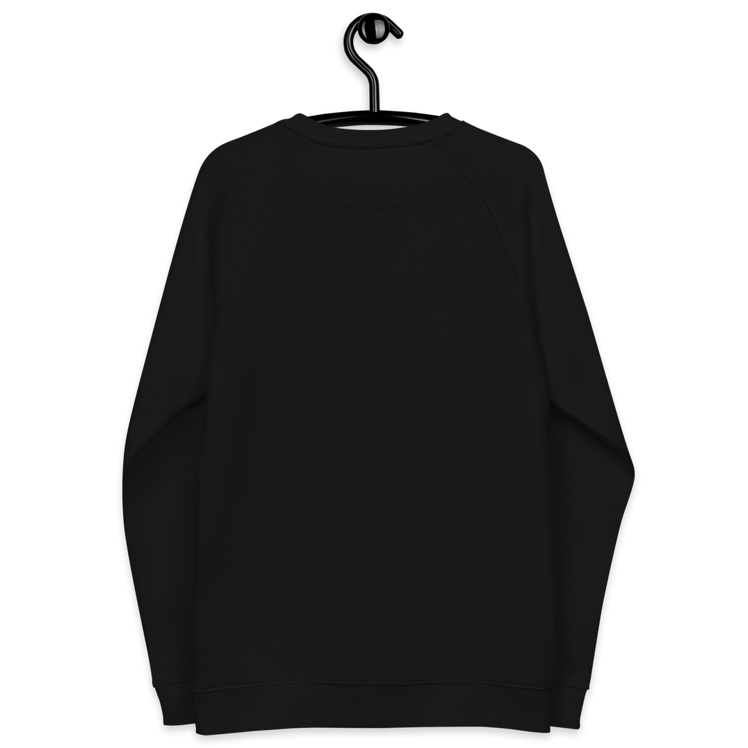 Felpa raglan in tessuto organico unisex GUFETTO OCCHI BIANCHI - Gufetto Brand 