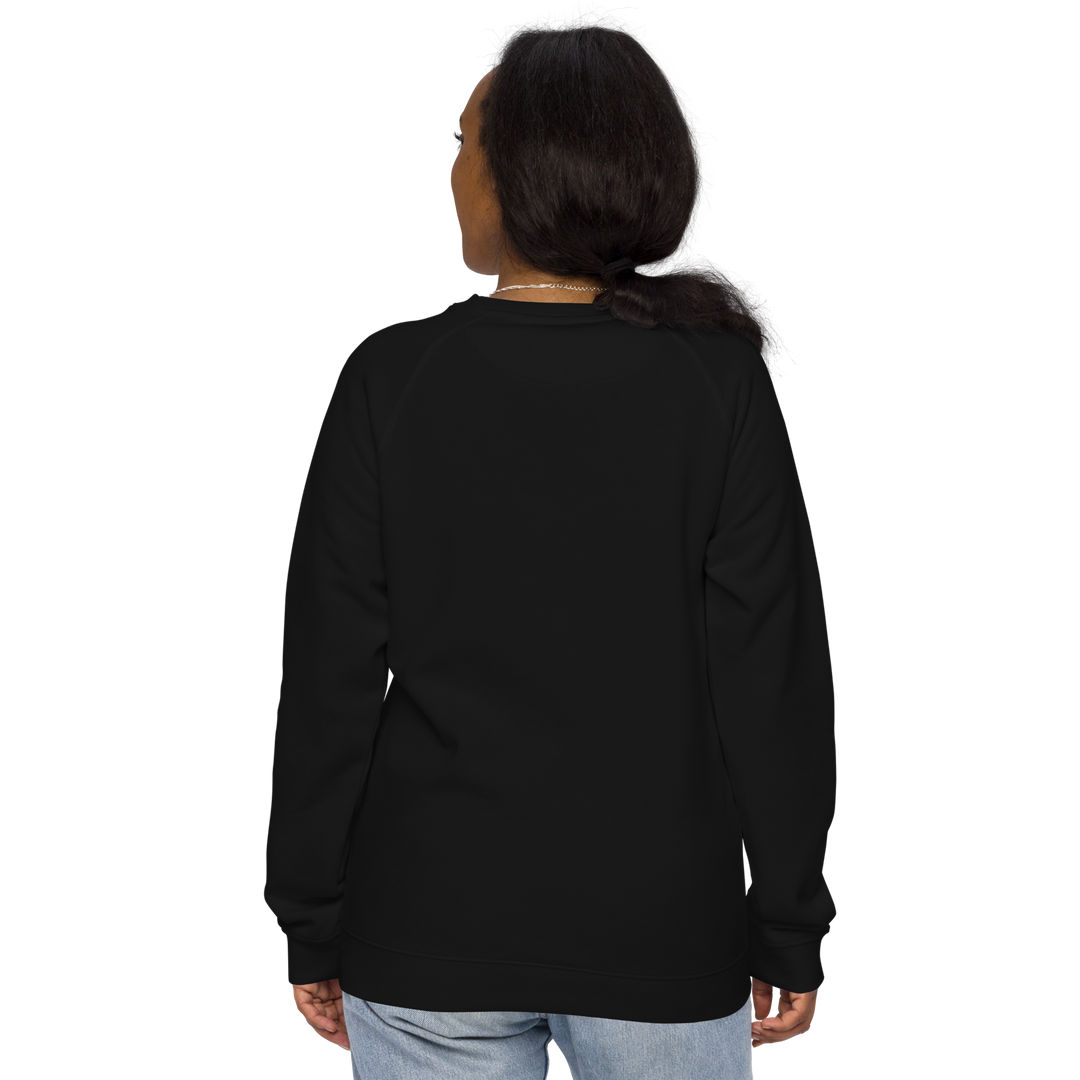 Felpa raglan in tessuto organico unisex GUFETTO OCCHI BIANCHI - Gufetto Brand 