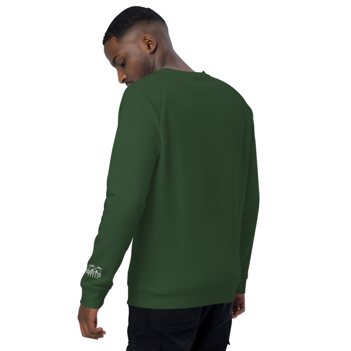 Felpa raglan in tessuto organico unisex GUFETTO OCCHI BIANCHI - Gufetto Brand 