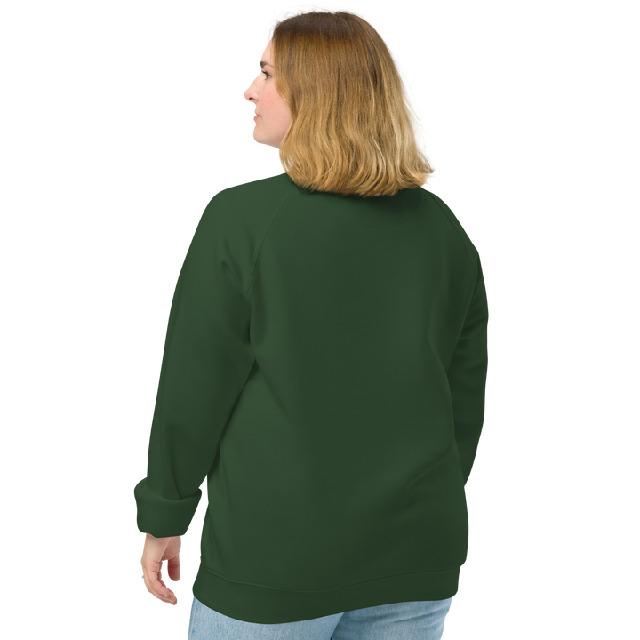 Felpa raglan in tessuto organico unisex GUFETTO OCCHI BIANCHI - Gufetto Brand 