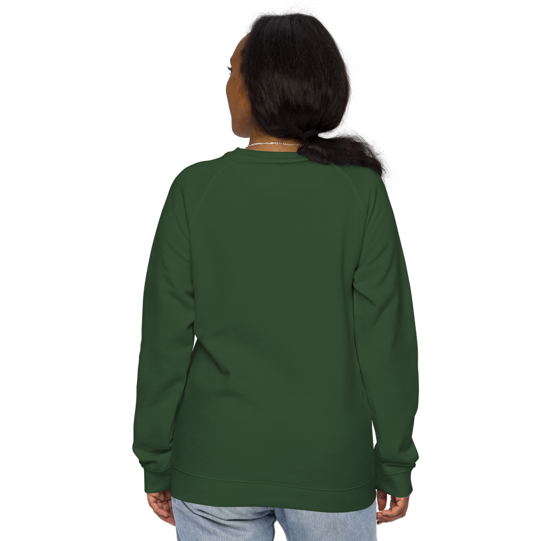 Felpa raglan in tessuto organico unisex GUFETTO OCCHI BIANCHI - Gufetto Brand 