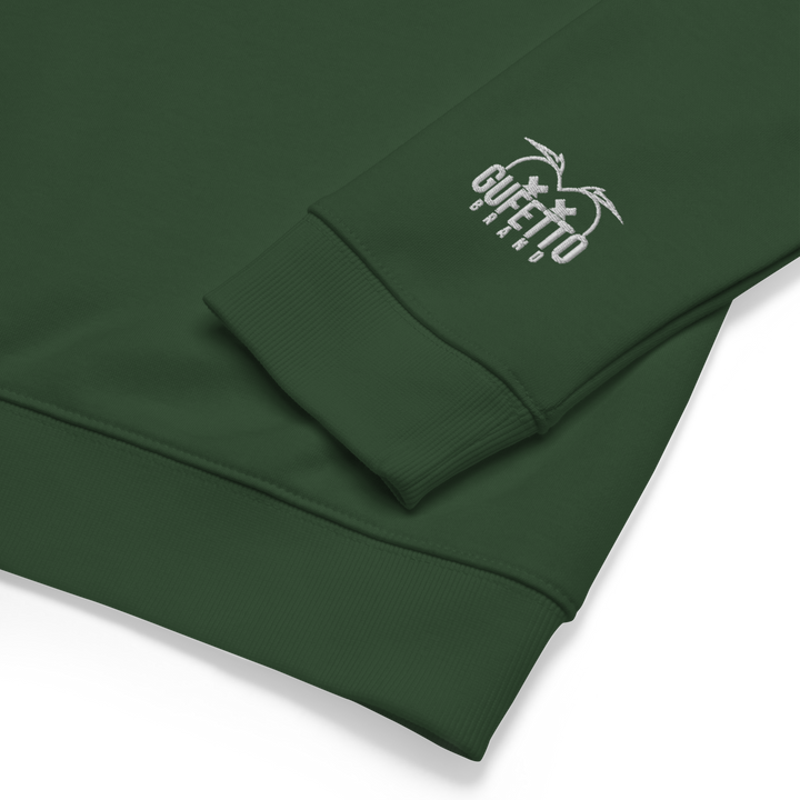 Felpa raglan in tessuto organico unisex GUFETTO OCCHI BIANCHI - Gufetto Brand 