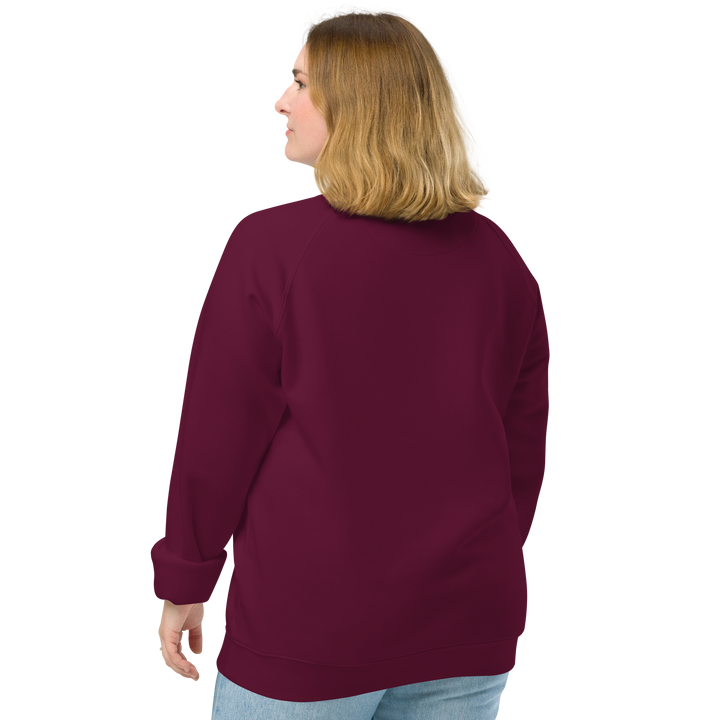 Felpa raglan in tessuto organico unisex GUFETTO OCCHI BIANCHI - Gufetto Brand 