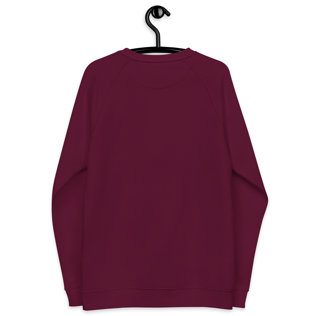 Felpa raglan in tessuto organico unisex GUFETTO OCCHI BIANCHI - Gufetto Brand 