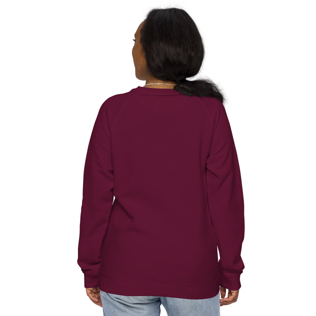 Felpa raglan in tessuto organico unisex GUFETTO OCCHI BIANCHI - Gufetto Brand 