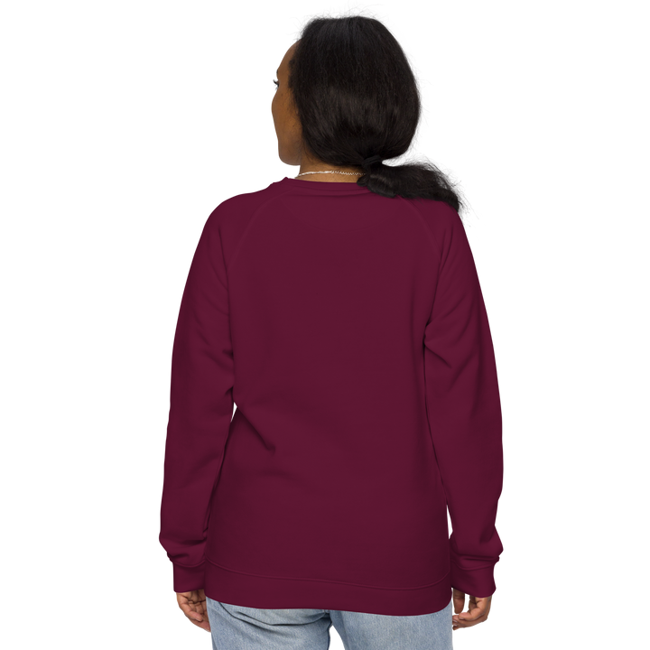 Felpa raglan in tessuto organico unisex GUFETTO OCCHI BIANCHI - Gufetto Brand 