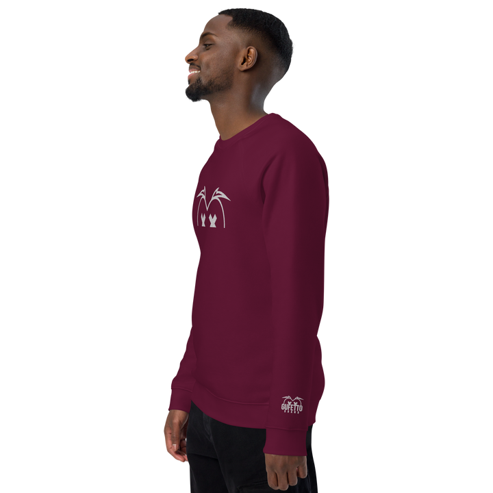 Felpa raglan in tessuto organico unisex GUFETTO OCCHI BIANCHI - Gufetto Brand 