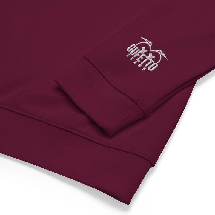 Felpa raglan in tessuto organico unisex GUFETTO OCCHI BIANCHI - Gufetto Brand 