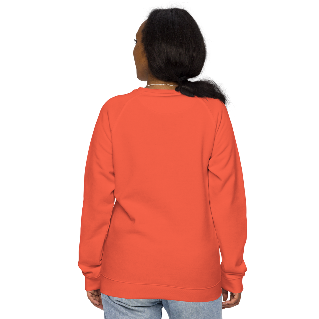 Felpa raglan in tessuto organico unisex GUFETTO OCCHI BIANCHI - Gufetto Brand 