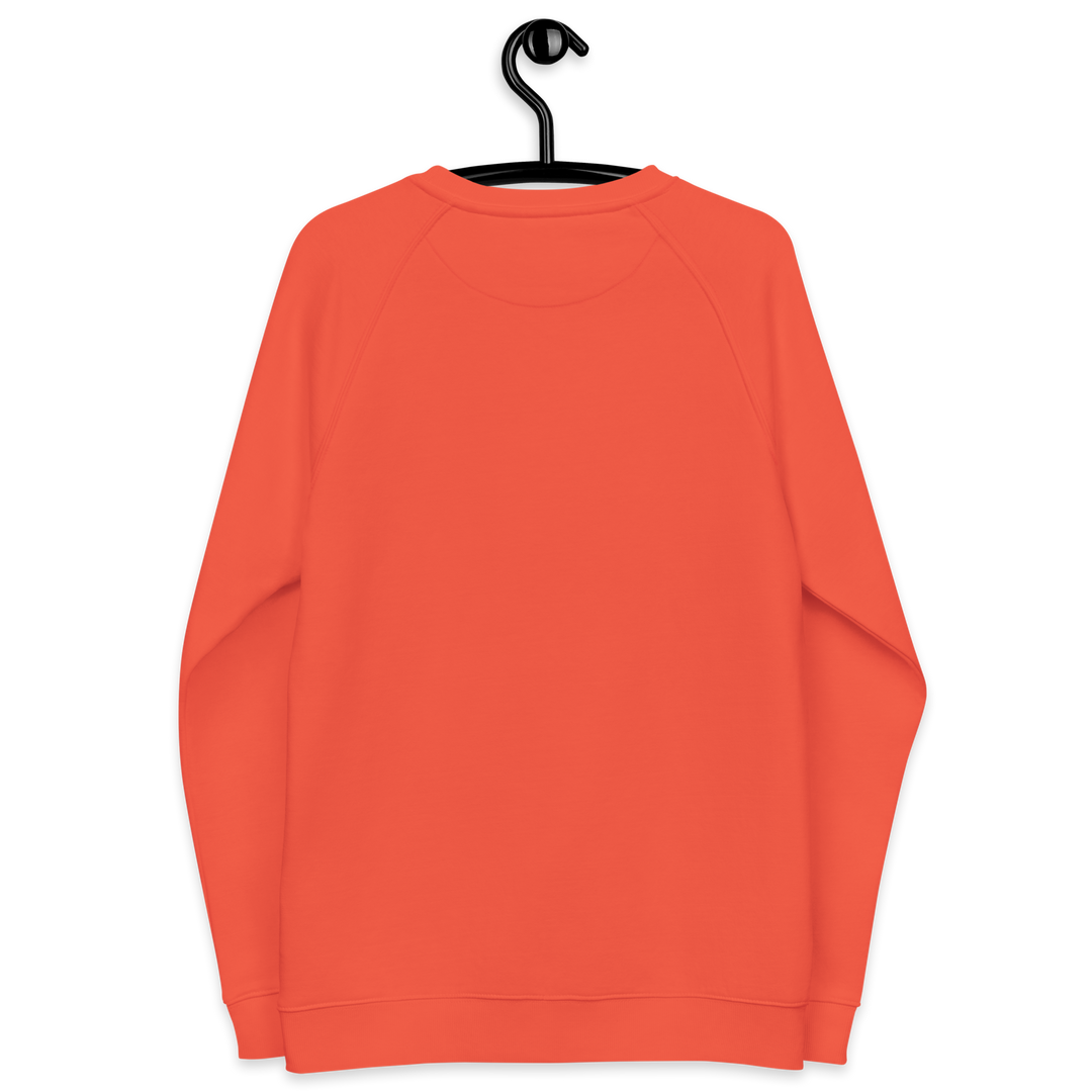 Felpa raglan in tessuto organico unisex GUFETTO OCCHI BIANCHI - Gufetto Brand 