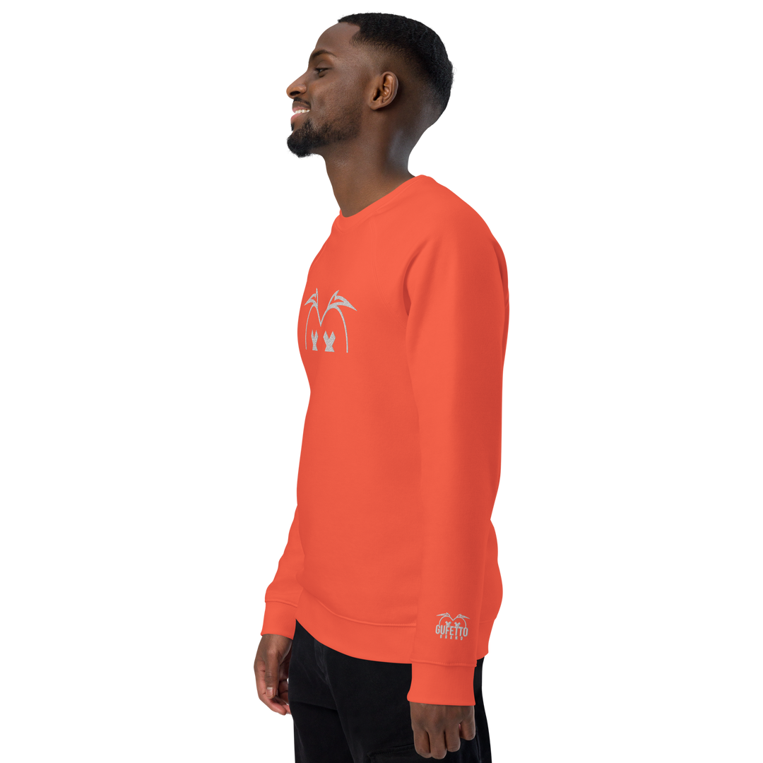 Felpa raglan in tessuto organico unisex GUFETTO OCCHI BIANCHI - Gufetto Brand 