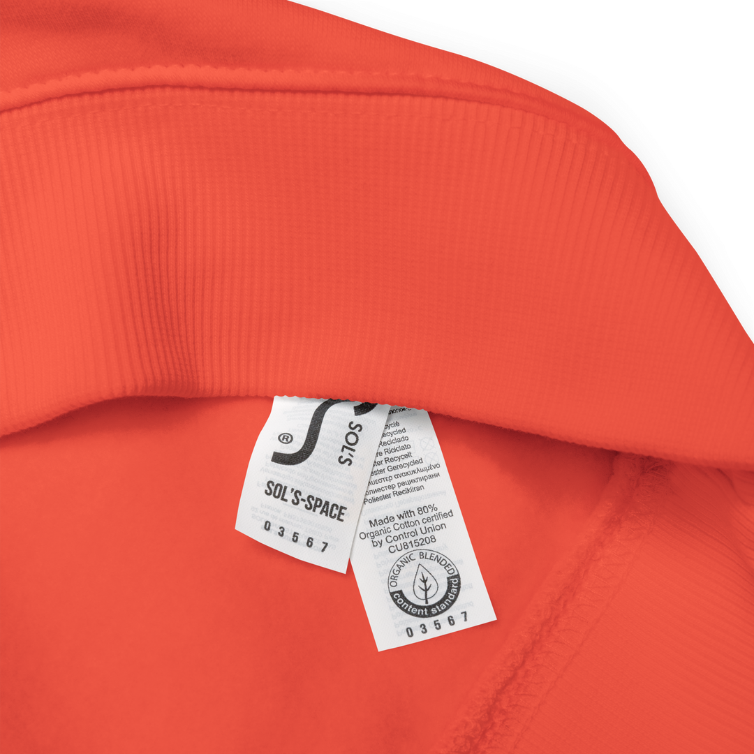 Felpa raglan in tessuto organico unisex GUFETTO OCCHI BIANCHI - Gufetto Brand 