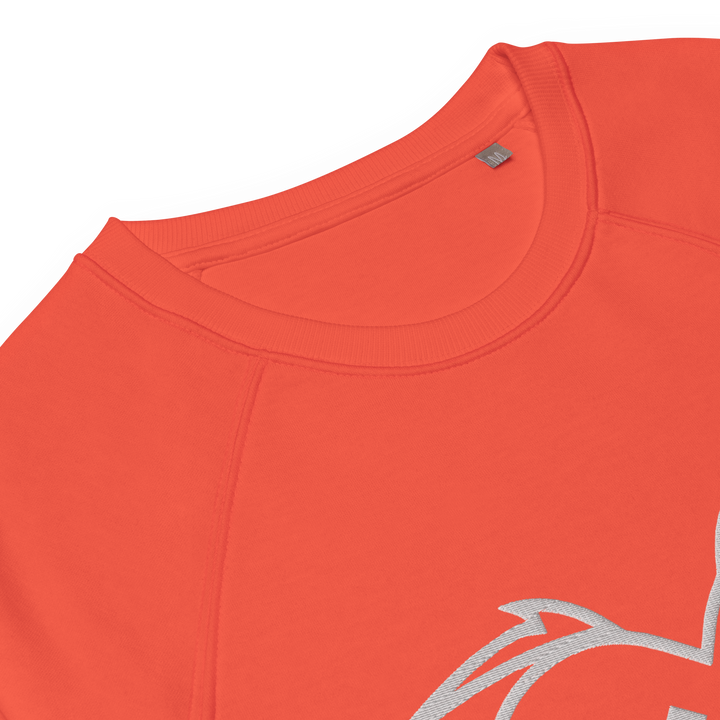 Felpa raglan in tessuto organico unisex GUFETTO OCCHI BIANCHI - Gufetto Brand 