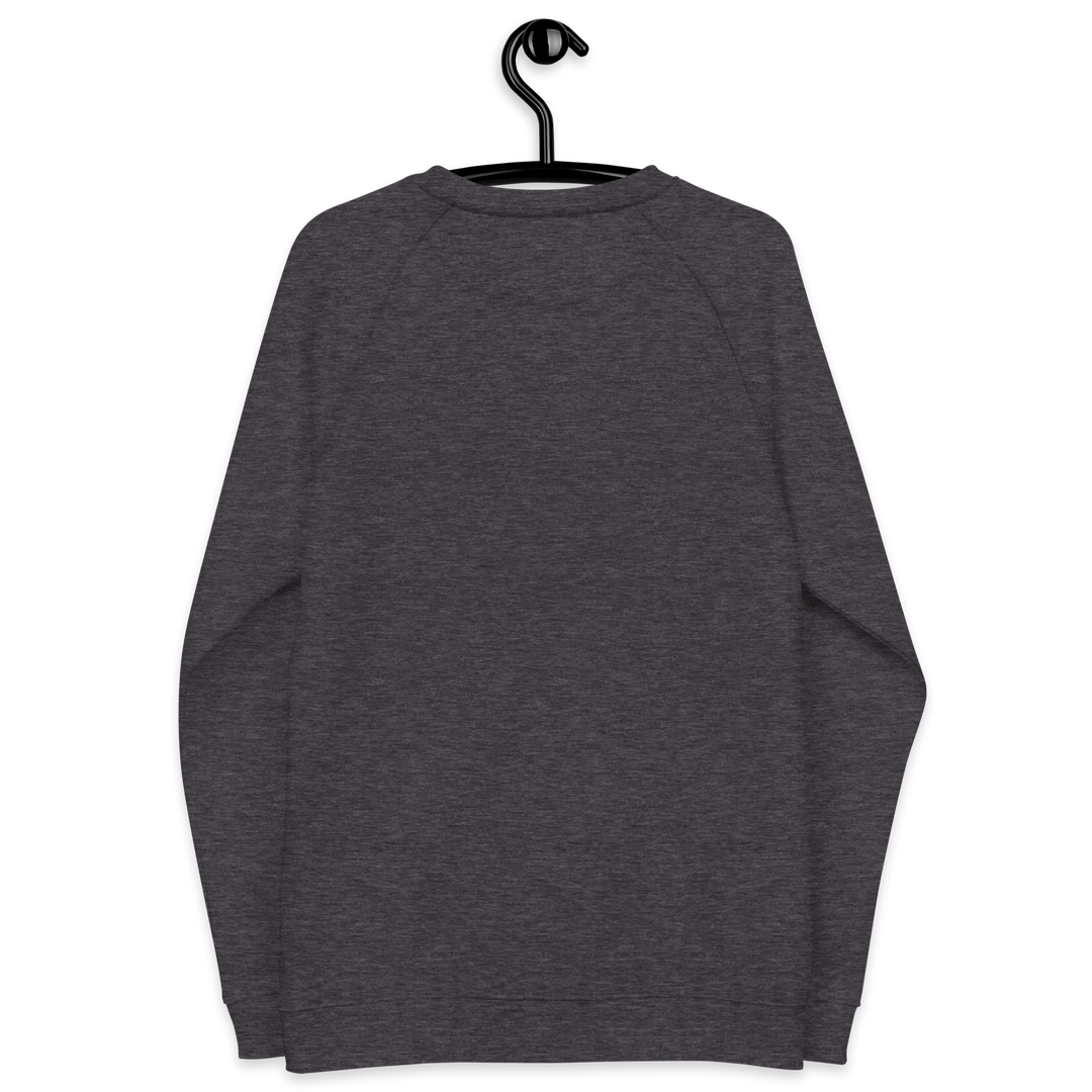 Felpa raglan in tessuto organico unisex GUFETTO OCCHI BIANCHI - Gufetto Brand 