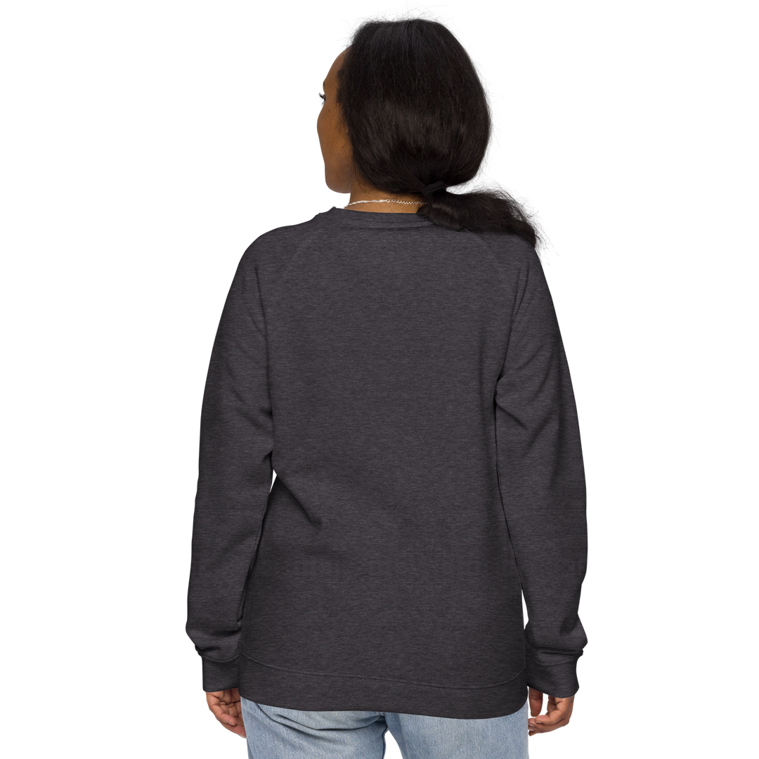 Felpa raglan in tessuto organico unisex GUFETTO OCCHI BIANCHI - Gufetto Brand 