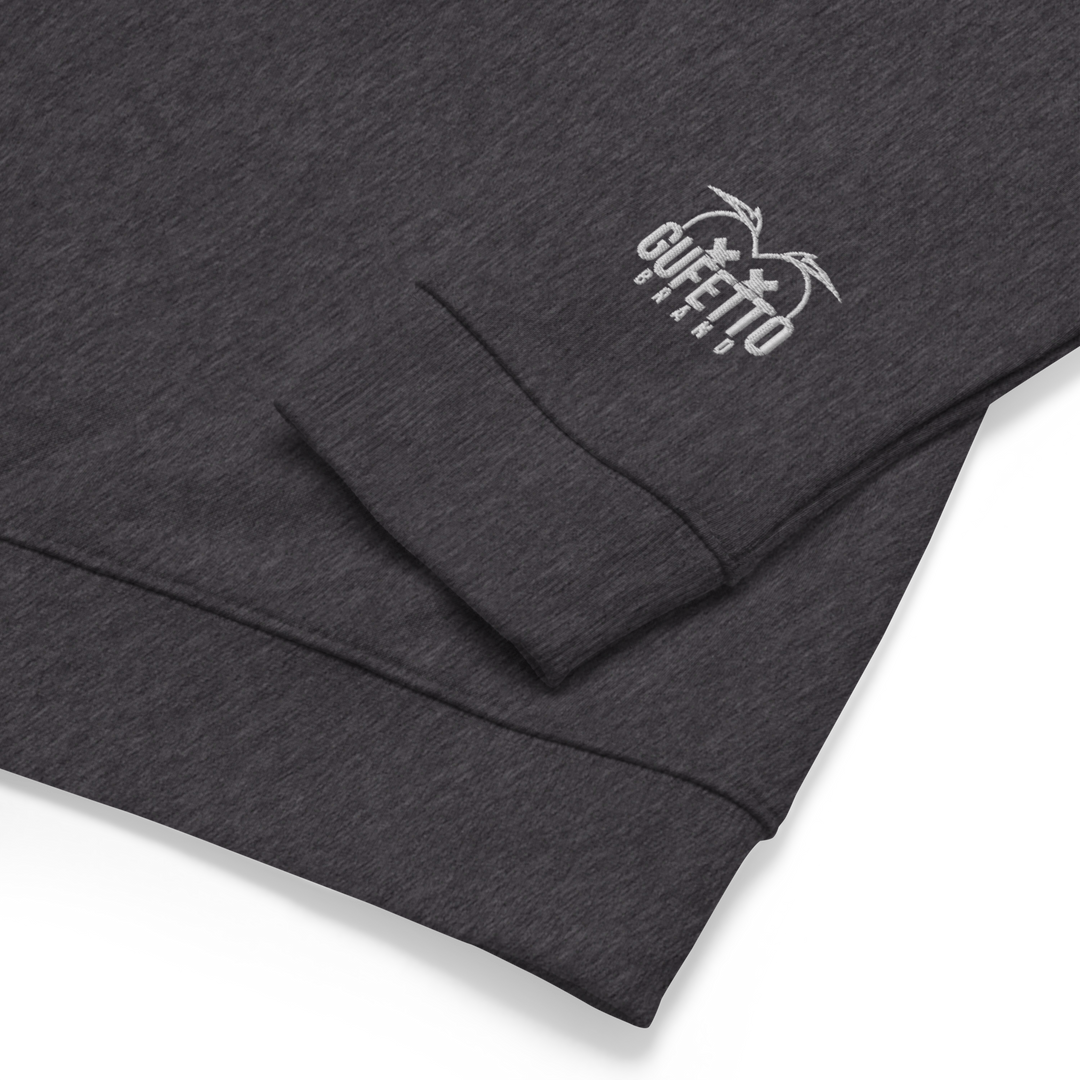 Felpa raglan in tessuto organico unisex GUFETTO OCCHI BIANCHI - Gufetto Brand 