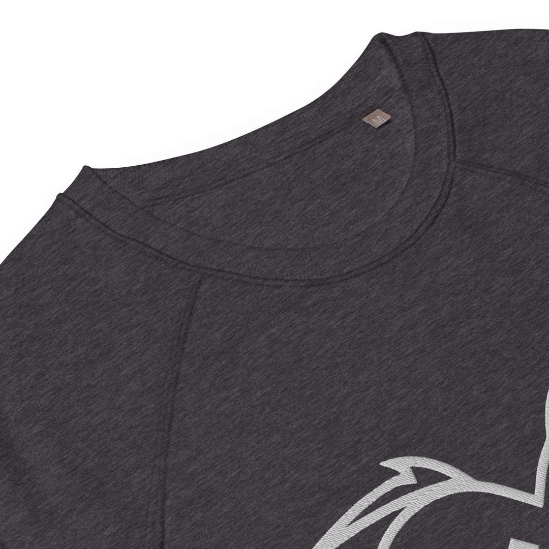 Felpa raglan in tessuto organico unisex GUFETTO OCCHI BIANCHI - Gufetto Brand 