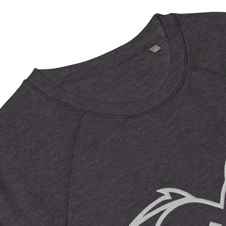 Felpa raglan in tessuto organico unisex GUFETTO OCCHI BIANCHI - Gufetto Brand 