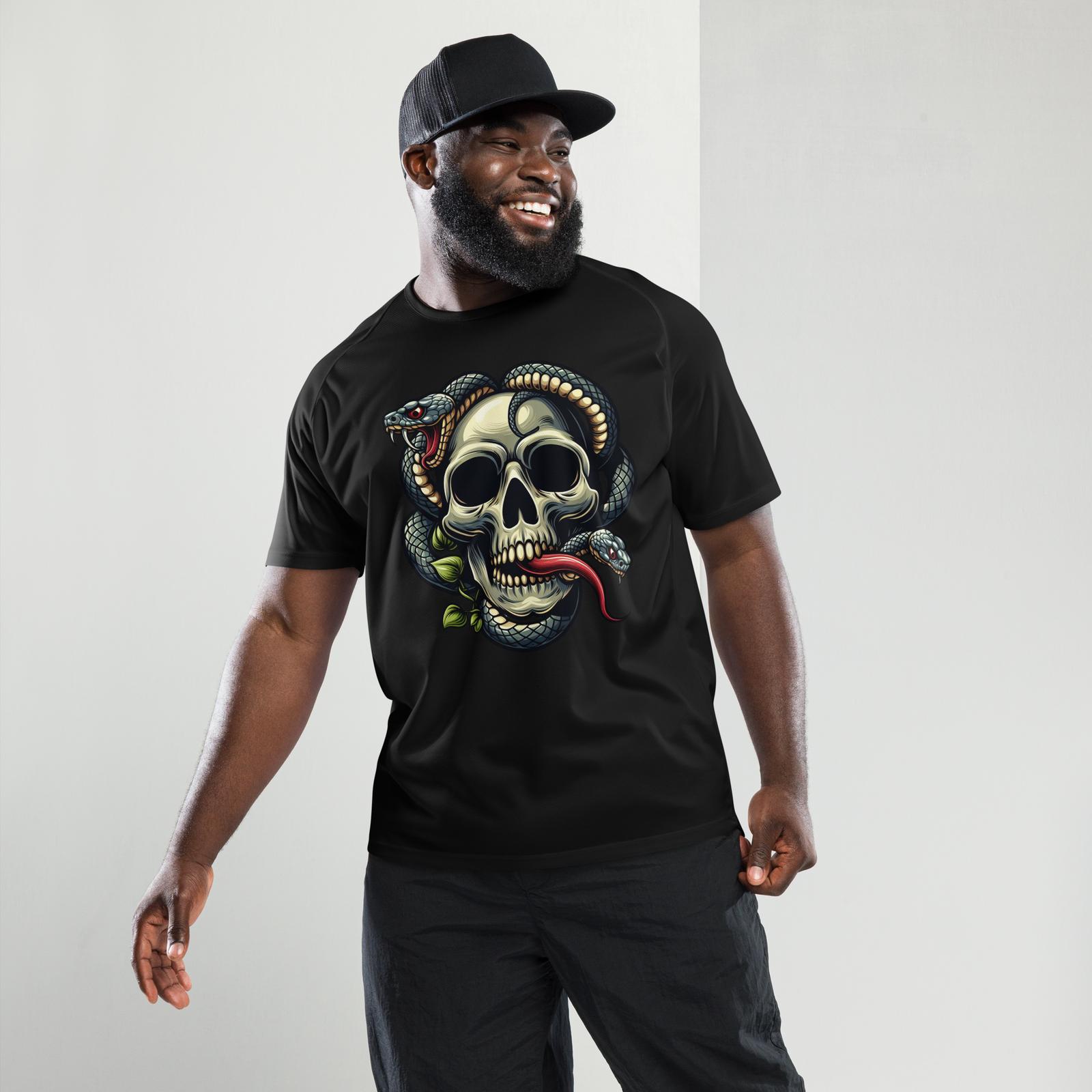 Maglietta sportiva unisex Skull Snake - Gufetto Brand 
