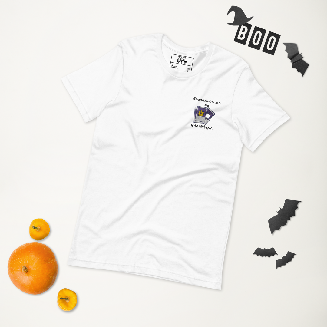 Maglietta Ricamata Uomo Ricordati di Me Foto - Gufetto Brand 