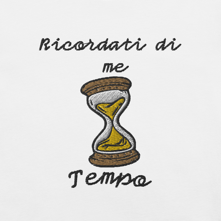 Maglietta Ricamata Uomo Ricordati di Me Clessidra - Gufetto Brand 