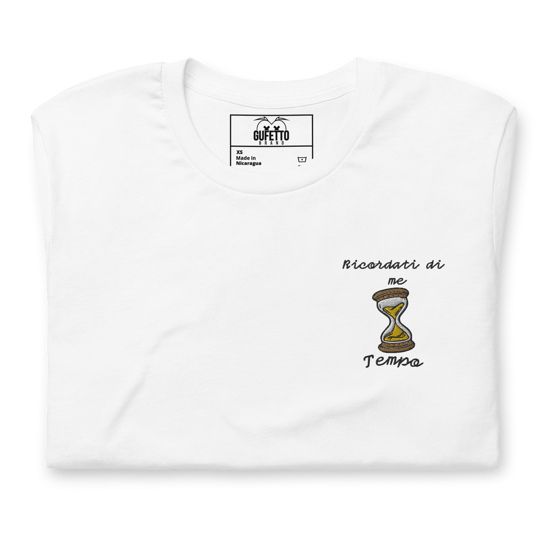 Maglietta Ricamata Uomo Ricordati di Me Clessidra - Gufetto Brand 