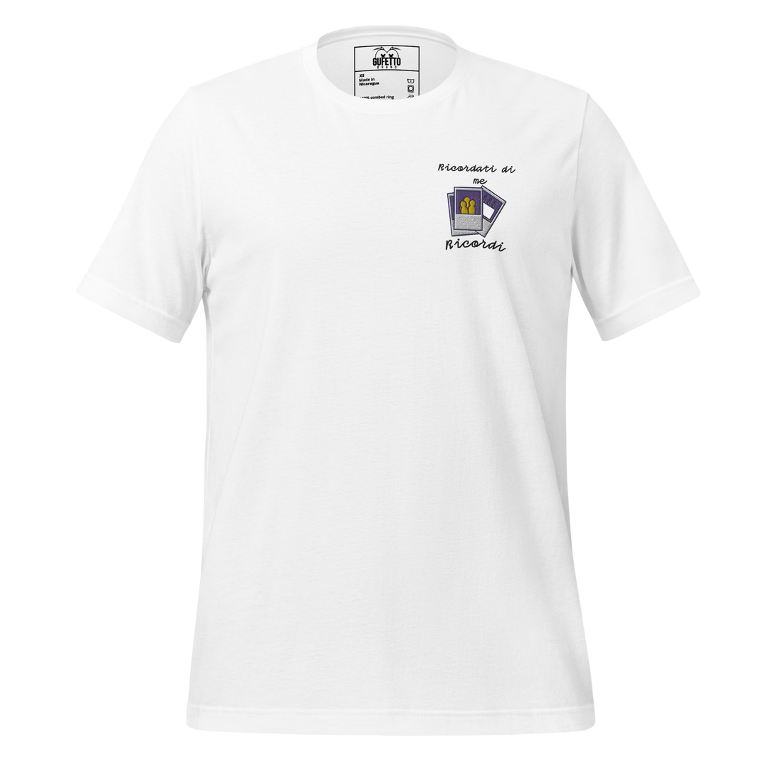 Maglietta Ricamata Uomo Ricordati di Me Foto - Gufetto Brand 