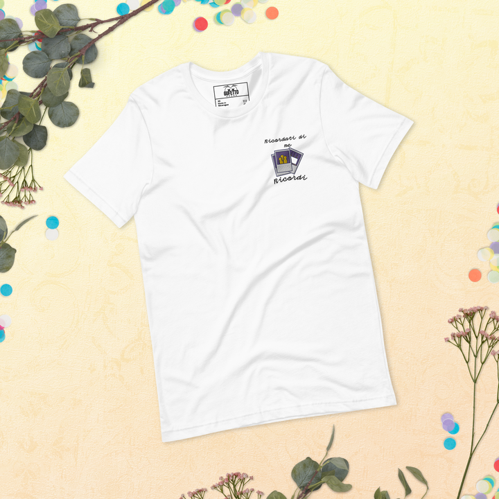 Maglietta Ricamata Uomo Ricordati di Me Foto - Gufetto Brand 