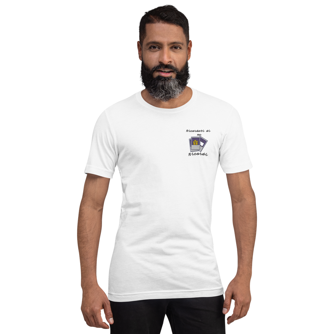 Maglietta Ricamata Uomo Ricordati di Me Foto - Gufetto Brand 