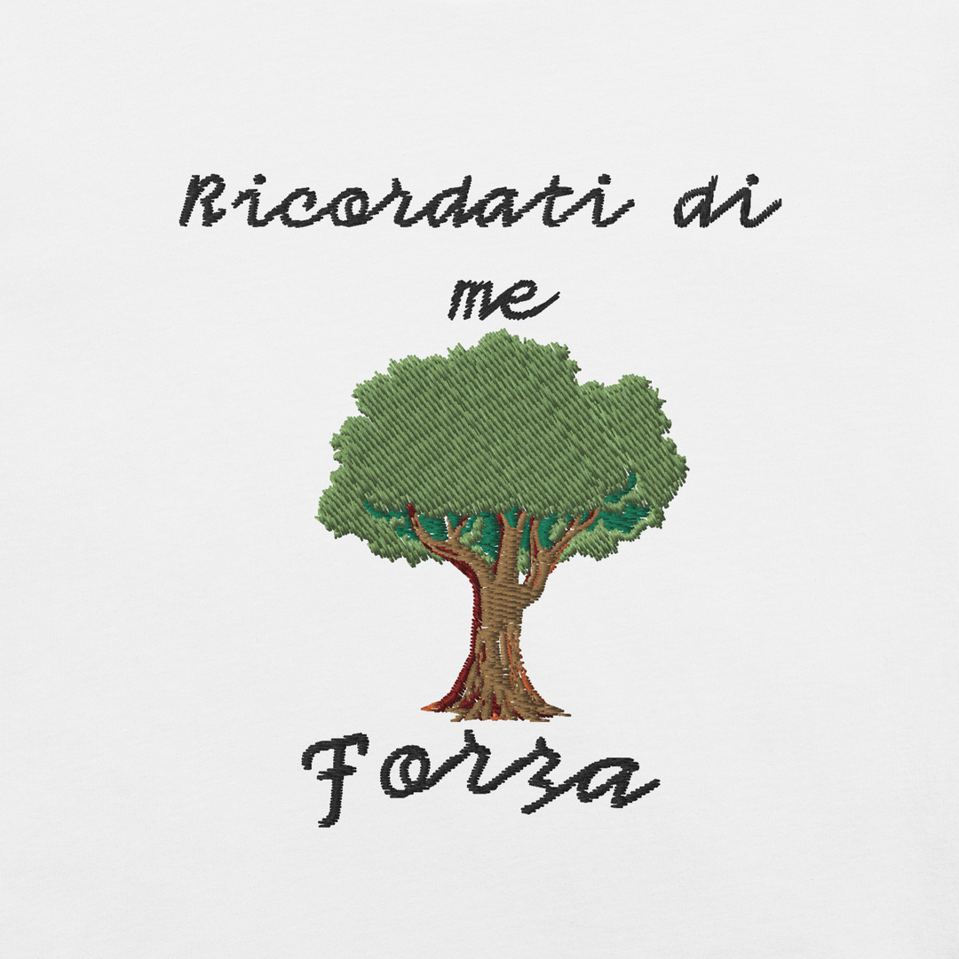 Maglietta Ricamata Uomo Ricordati di me Albero - Gufetto Brand 