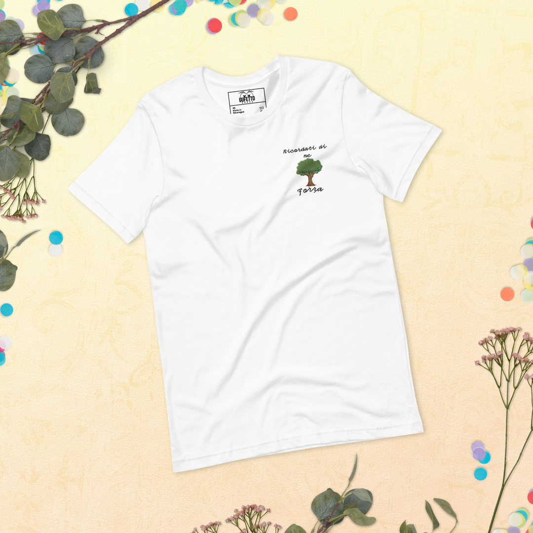 Maglietta Ricamata Uomo Ricordati di me Albero - Gufetto Brand 