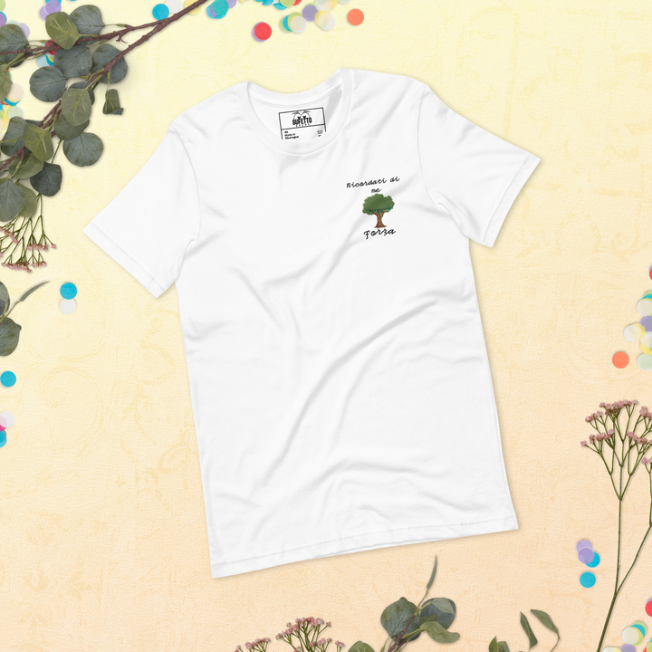 Maglietta Ricamata Uomo Ricordati di me Albero - Gufetto Brand 