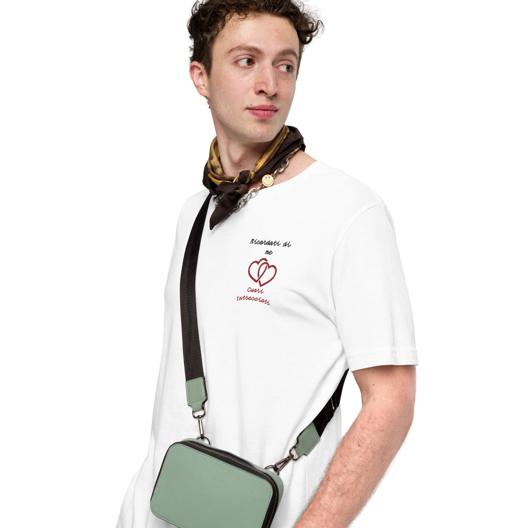 Maglietta Ricamata Uomo Ricordati di Me Cuori Intrecciati - Gufetto Brand 