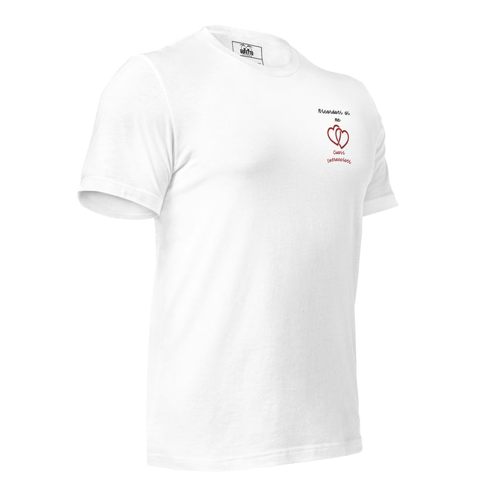 Maglietta Ricamata Uomo Ricordati di Me Cuori Intrecciati - Gufetto Brand 