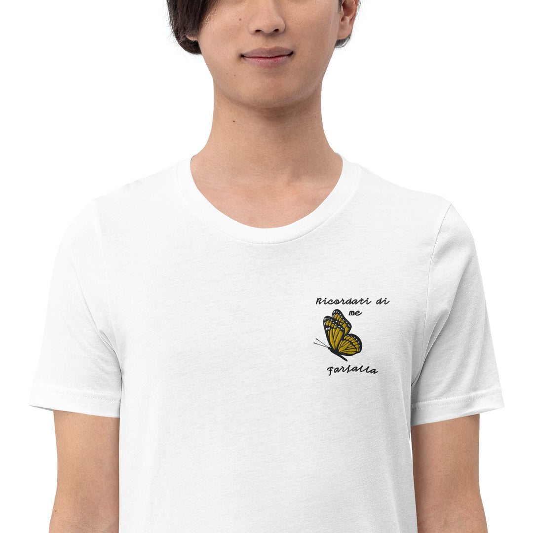 Maglietta Ricamata Uomo Ricordati di Me Farfalla - Gufetto Brand 