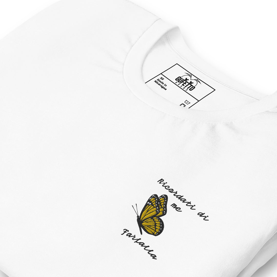 Maglietta Ricamata Uomo Ricordati di Me Farfalla - Gufetto Brand 