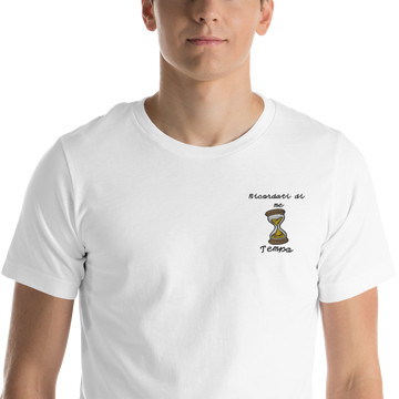 Maglietta Ricamata Uomo Ricordati di Me Clessidra