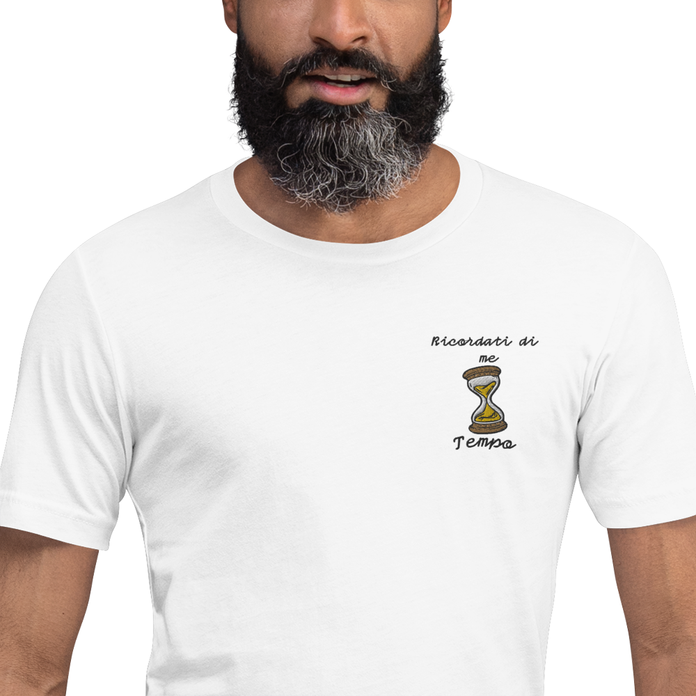 Maglietta Ricamata Uomo Ricordati di Me Clessidra - Gufetto Brand 