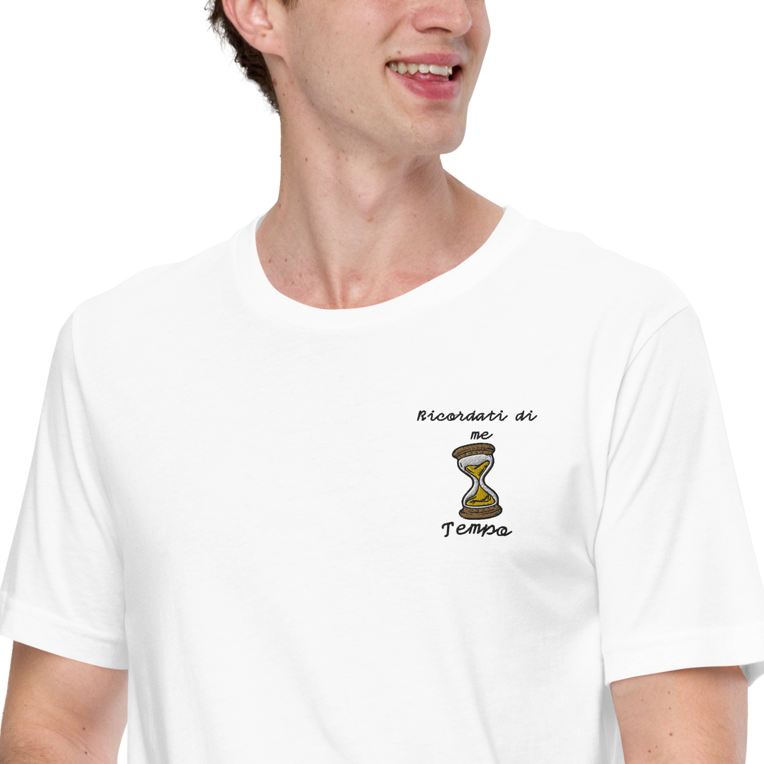 Maglietta Ricamata Uomo Ricordati di Me Clessidra - Gufetto Brand 