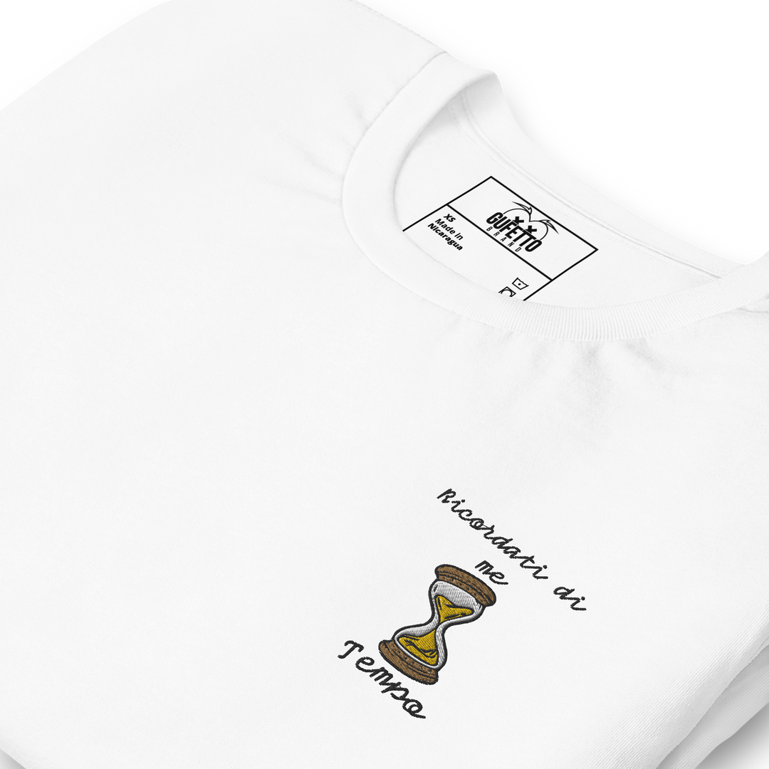 Maglietta Ricamata Uomo Ricordati di Me Clessidra - Gufetto Brand 