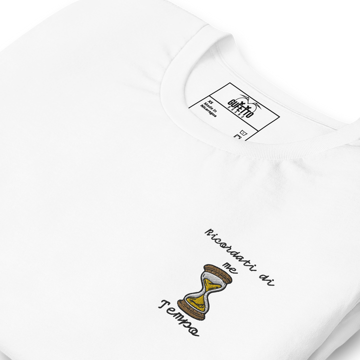 Maglietta Ricamata Uomo Ricordati di Me Clessidra - Gufetto Brand 