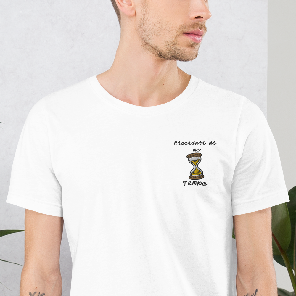 Maglietta Ricamata Uomo Ricordati di Me Clessidra - Gufetto Brand 