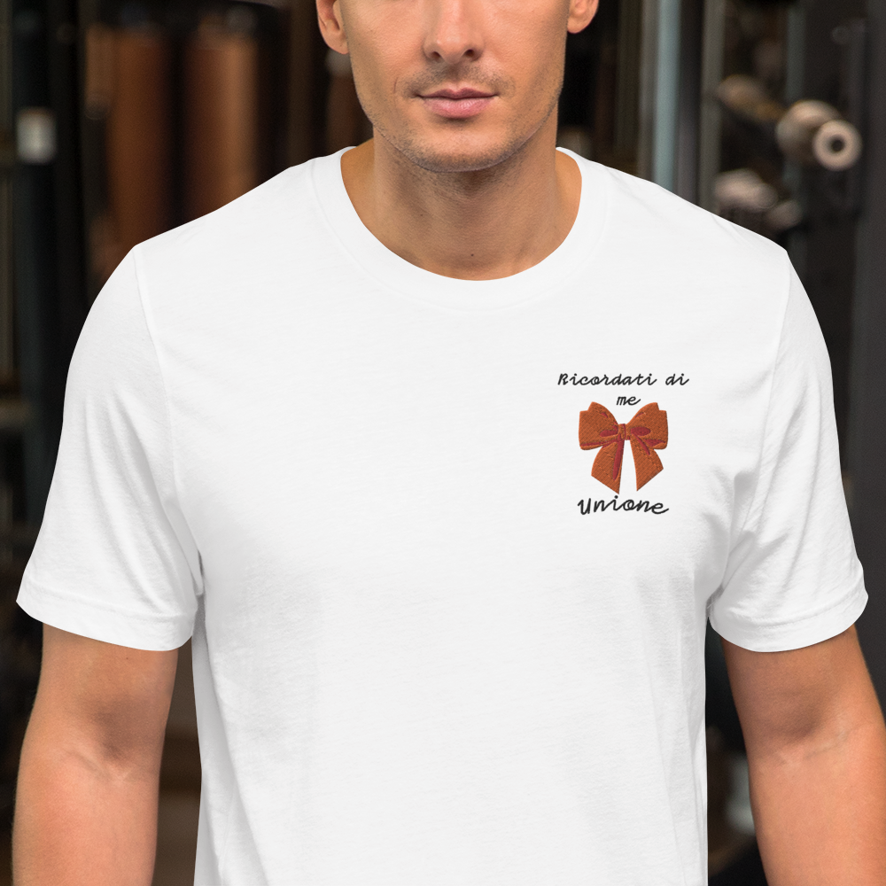 Maglietta Ricamata Uomo Ricordati di Me Fiocco - Gufetto Brand 